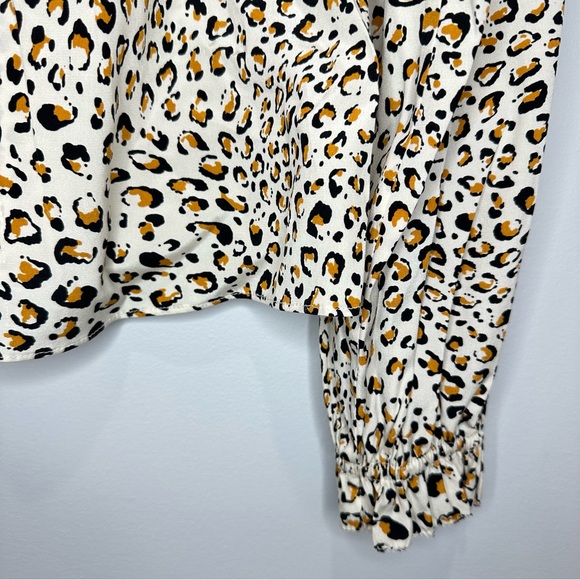 Veronica Beard Reba animal Leopard print Blouse Top Size 0 - Picture 6 of 9